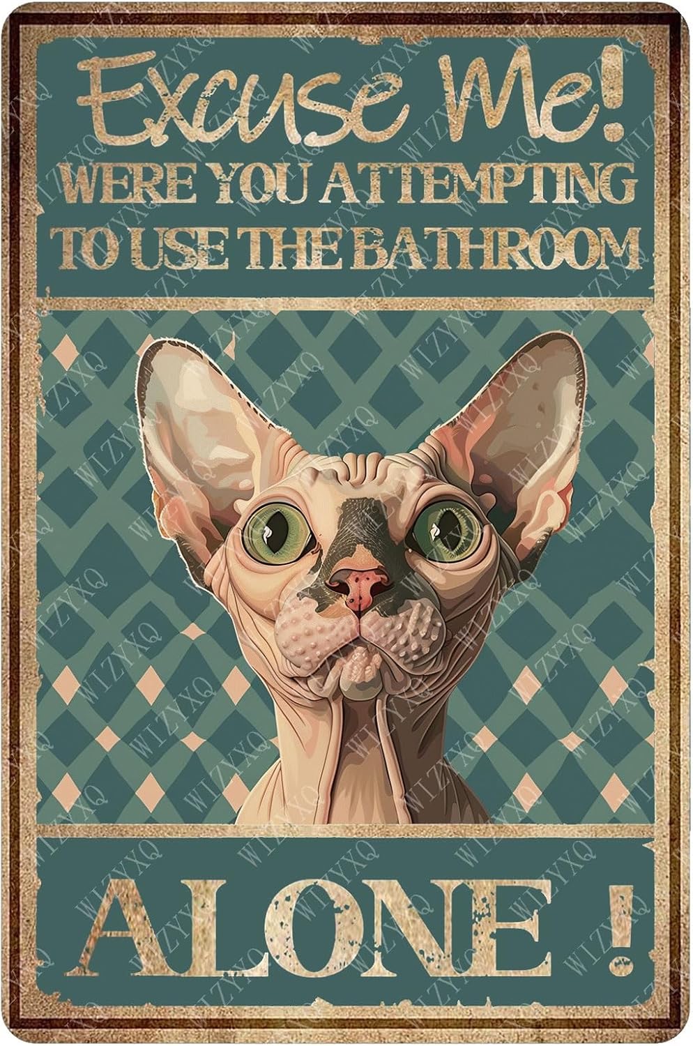 Home Alone Bathroom - Металлическая табличка «Excuse Me Alone» с