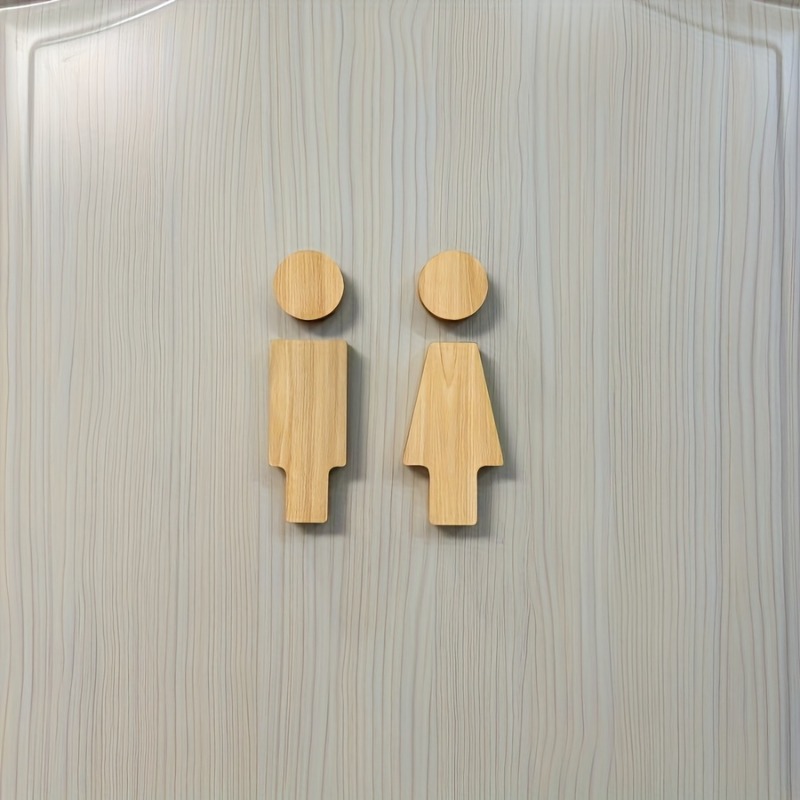 Home Bathroom Signs - 2 шт. деревянная вывеска для ванной