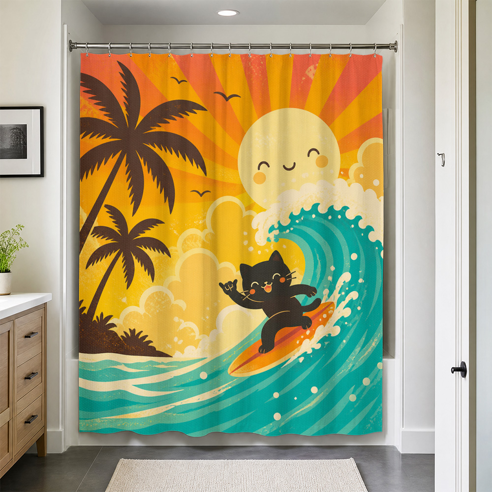 Home Bathroom Decor Ideas - Милая шторка для душа с изображением