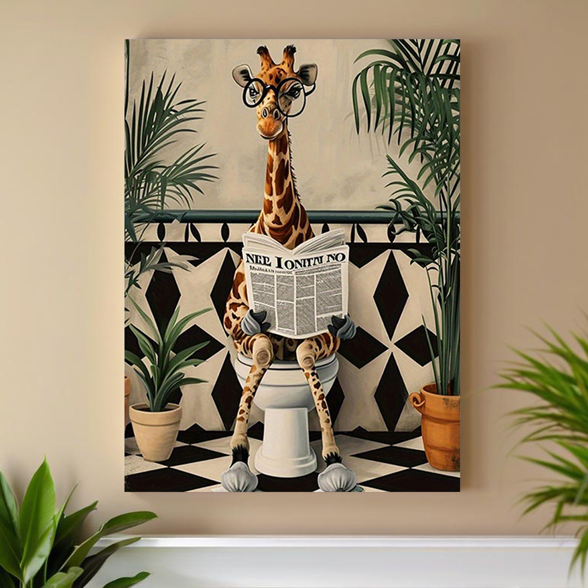 Home Design Bathroom - 2D плоская картина на холсте, 1