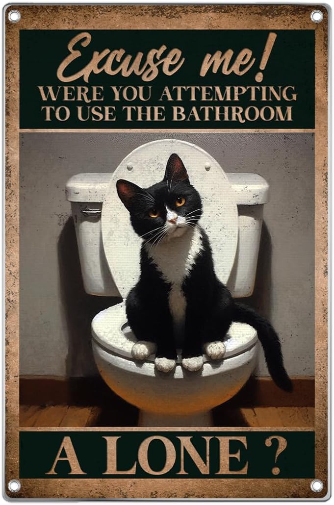 Home Alone Bathroom - Забавная табличка для ванной комнаты с