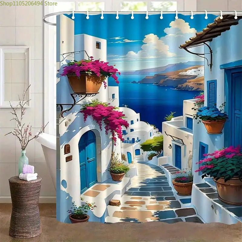 Home Bathroom Decor Ideas - Водонепроницаемая шторка для душа с дизайном