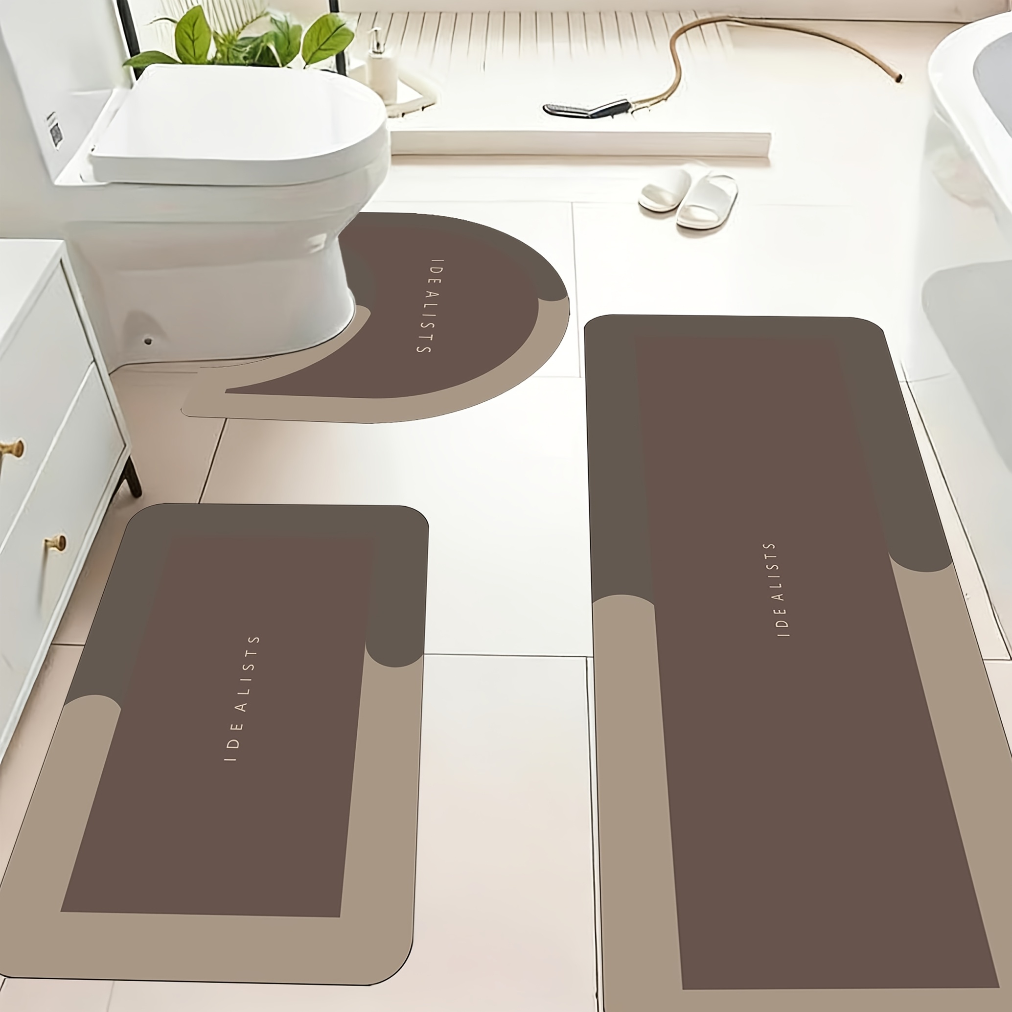 Home Made Bathroom Vanity - Современный минималистичный набор ковриков для ванной: