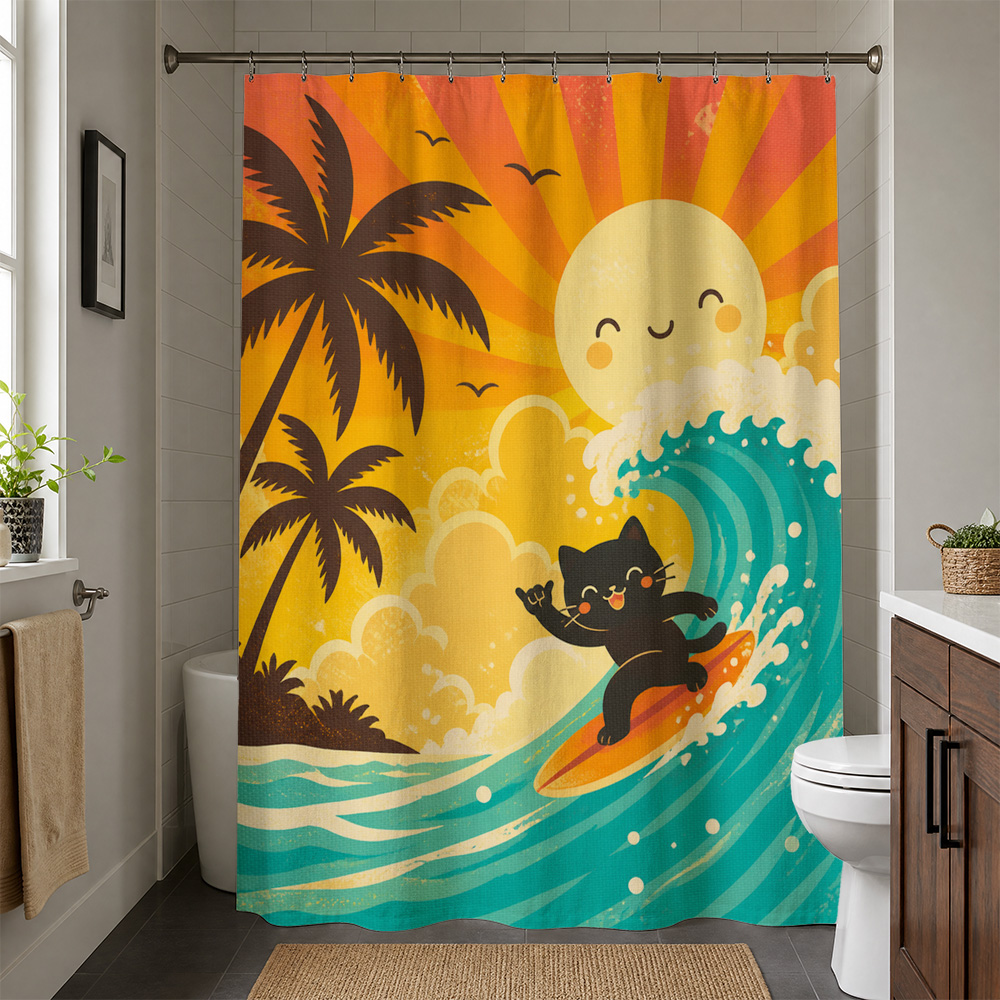 Милая шторка для душа с изобра – обзор и цена Home Bathroom Decor Ideas