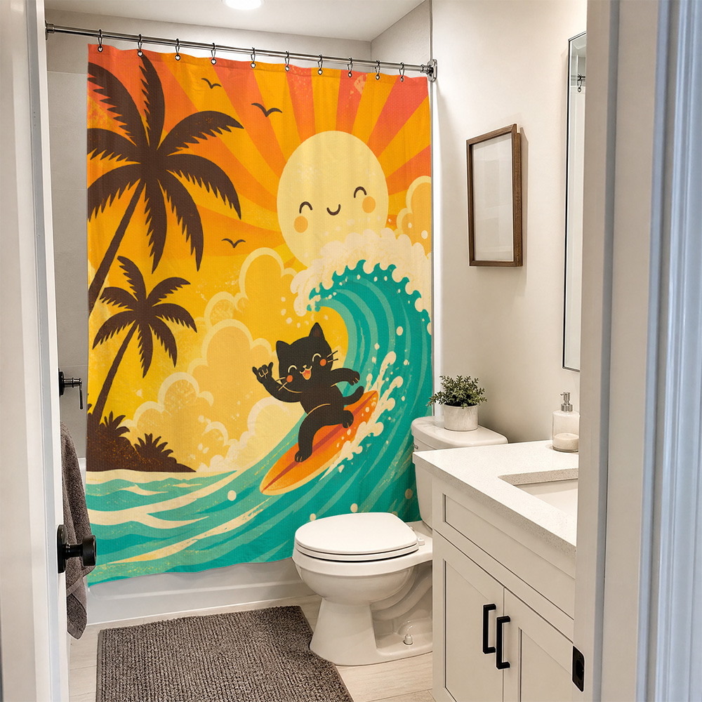 Милая шторка для душа с изобра – обзор и цена Home Bathroom Decor Ideas