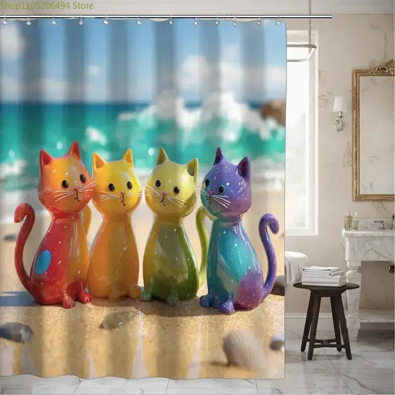 Красочная душевая занавеска с  – обзор и цена Home Bathroom Decor Ideas